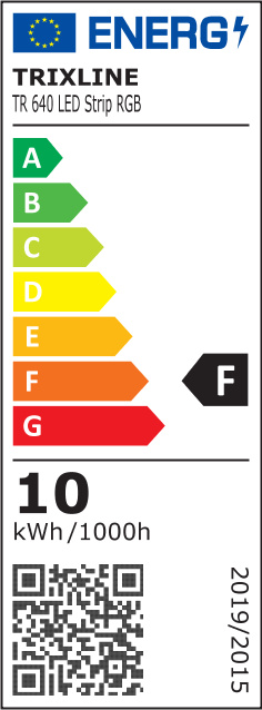 LED pásik 90 RGB TRIXLINE TR 640-3m - energetický štítok