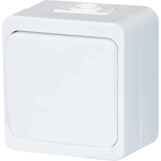 Vypinač biely 10A 250V 1-pólový IP44 SMART ABEX