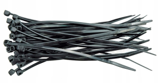 Extra silné nylonové sťahovacie pásky 4,8x300mm čierna 100ks