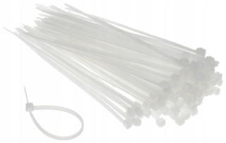 Extra silné nylonové sťahovacie pásky 3,6x140mm biela 25ks