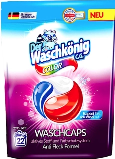 Waschkönig gélové kapsuly Premium TRIO-CAPS COLOR 22ks