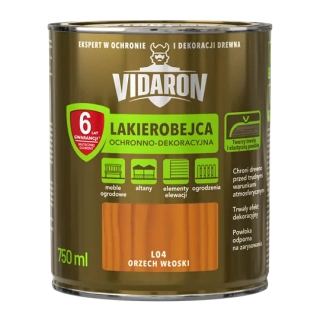 Lakova lazúra VIDARON L04 orech vlašsky 0,75l