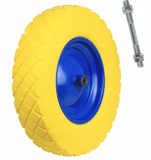 Plné koleso do furika žlte 400mm/120kg DOMINO 
