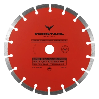 Segmentový diamantový kotúč rezný VORSTAHL 115x1,2x10x22,2mm